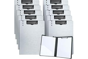 URbantin A4 Portapapeles con Pinza,10 Piezas Portapapeles con Tapa,A4 Clipboards Tablero de Escritura (Gris)