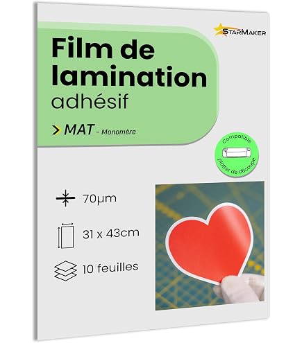 Feuilles Autocollantes Vinyle Brillant A3 – 10 Feuilles, 110 Microns – Imprimable Jet D’encre, étanche, Pour Stickers Premium