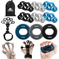 Set Allenamento Mani E Avambracci 7 Pezzi: Pinza Regolabile Con Contatore, Palla Antistress - 4