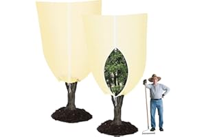 YYDSLEE 2 Stück Pflanzenschutz Atmungsaktiv Reißfest Winterschutz für Kübelpflanzen mit Zugband Bäume Palmen Frostschutz Schutzhülle Pflanzensack mit Reißverschluss Pflanzenabdeckung 240X200 cm