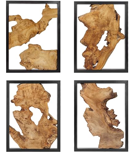 Rückwanddekoration aus massivem Eichenholz im rustikalen Stil, Wanddekoration, hängende Holztafeln, Holztafeln (2, Eiche, 25x25x5cm)