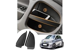 Ruiya Kompatibel mit Mercedes Smart fortwo C453 2014-2019/Smart EQ Fortwo 2019-2024 Autotürgriff Aufbewahrungsbox, 2 Stück Autotürgriff Container Organizer Tablett smart fortwo C453 zubehör