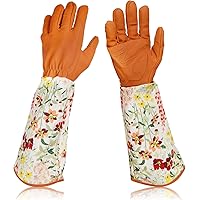 Lang Gartenhandschuhe für Damen, Rosenschnitt Handschuhe, schöne dornensichere Gartenhandschuhe mit Langen Ärmeln aus…