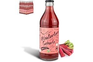 ‎ZWÖNITZER HANDWERKLICH GEBRAUT Brauerei Zwönitz Rhabarberschorle 18er Pack / 0,33 Liter Glasflaschen Rhabarbersaft Schorle/Erfrischende Rhabarber Limonade aus Sachsen