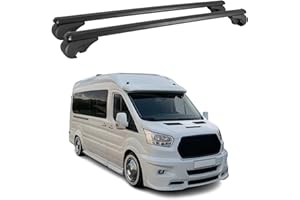OMAC Barres de Toit Transversales pour Ford Transit 2014-2025 Aluminium Noir