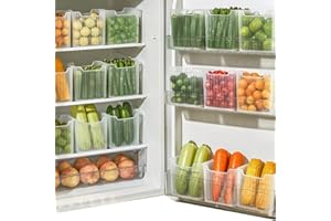 RHBHY Organizador de Nevera Organizador Frigorifico Transparente Fridge Organizer 6 Piezas Organizadores de Nevera para Refrigerador Cocina Armarios y Encimeras sin BPA (6)