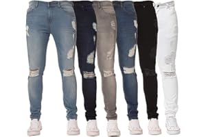 ZE ENZO Enzo Jean pour hommes, coupe classique, grande taille, pantalon en denim
