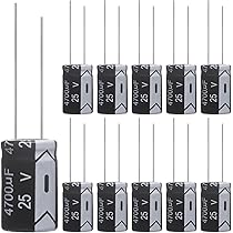 Condensateur 4700uF 25V Condensateurs Électrolytiques Aluminium 4700uF 25Volts 13x25MM