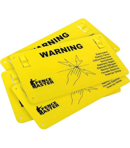 Eider Warnschild Für Elektrozaun – 9-sprachig, 225 X 130 Mm, Mit Befestigungslöchern