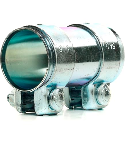 Cartec Breitbandschellen 48mm - 5 Stück Auspuff Schellen Silber