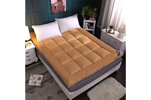 SHUOJIA Materasso Pieghevole Giapponese Doppio Tappetino Futon, Morbido Materassino Trapuntato Tatami Campeggio, Antiscivolo E Traspirante, per Dormitorio Domestico (Yellow,200cmx220cm 4.5kg)
