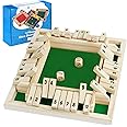 Audasi Shut the Box Game Classic 2-4 Players Shut the Box Dice Game Wooden Table Game Traditional Family Travel Board Game Educational Dice Games for Kids and Adults Fun Math Pub Game