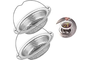 YESIMOLA 2 Pcs Tappo Lavandino Cucina, Filtro Lavello Cucina, Filtro Doccia Capelli, Filtro Lavandino Bagno 8 cm, Filtro Scarico Doccia, Tappo Lavandino per Doccia, Vasca da Bagno, Lavabo