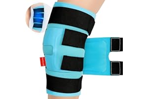 Comfytemp Borsa Ghiaccio Ginocchio, Tasca di Ghiaccio in Gel Riutilizzabile per Alleviare il Dolore al Ginocchio, Lesioni Alle Gambe, Gonfiore, Interventi di Sostituzione del Ginocchio