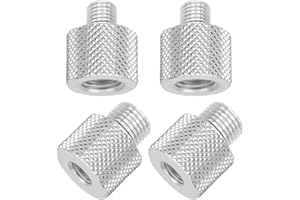 NIUQIGE 4 Stück Gewindeadapter 3/8“ auf 1/4“ & 1/4“ auf 3/8“, Aluminiumlegierung Stativ Schraube Adapter für Stativ, Mikrofonständer, Kamerastative, Kamera, Lautsprecher