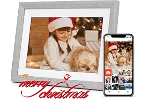 Produktabbildung: Andoer Digitaler Bilderrahmen WLAN 10.1 Zoll, TFT-Touchscreen, Elektronischer Bilderrahmen mit 16GB Speicher, 