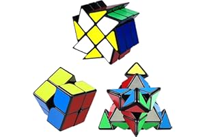 VELLICHOR EUROPE Pack of 3 | Puzzle Speed Cubes | Cube - Pyramid - Polygon | IQ Brain Challenge for kids or adults | Intelligence test Brian teaser | 3D Toy | Twisting Blocks |
