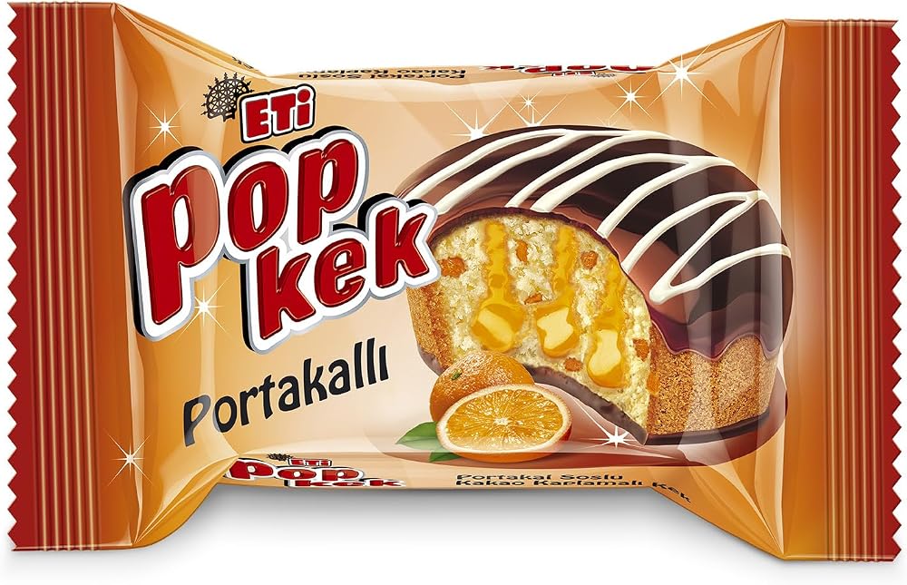 Eti Popkek Portakallı Kek 60 g x 24 Adet