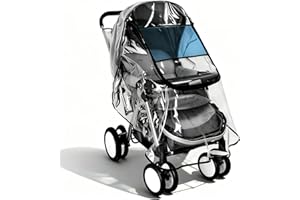 LPZMPZ Habillage Protection Protege Housse de Pluie Plastique Bache Couvre Protège Poussette Universelle Protections Habit Cape de Pluie et Vent pour Poussettes Housse Universelle Transparent