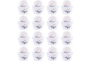 PRETYZOOM Lot de 24 tasses à cupcakes avec décorations pour gâteaux Eid Mubarak