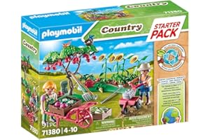 Playmobil 71380 Country Vegetable Garden Starter Pack, organic farm, sustainable toy, fun imaginative role play, playsets suitable for children ages 4+