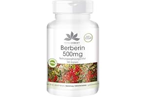 HERBA DIREKT Berberina HCl 500mg + Zinco - altamente dosata - vegana - 180 capsule | HERBADIREKT by Warnke Vitalstoffe