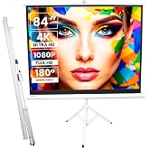 Projection screen with tripod 84" Luxscreen Projection surface 171x128 cm Matte White Gain 1.1 for installation Indoor or Out
