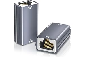 Nersligek Kupplung LAN Kabel Verlängerung, Ethernet Netzwerkkabel Verbinder 10 Gigabit für Netzwerkkabel, Netzwerk Coupler, Patchkabel, Cat8, Cat7, Cat6, Cat5e, Cat5-2 Stück