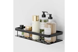 LIEBHEIM Étagère de Douche Étagère de Douche Étagère de Salle de Bain sans perçage – Maintien des Bombes grâce au Ruban adhésif Industriel (réutilisable) – Aluminium