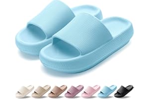 HEOAARG Badelatschen Herren Damen Rutschfest Badeschlappen Wolke Weich Schlappen Slippers Sommer Pantoletten Badesandalen Cozislides Flip Flops Innen/Außen