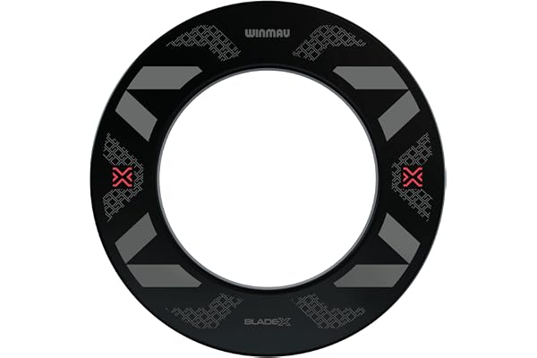 WINMAU | Blade X | Darttavla Surround Ring | Svart & Grå | Väggskydd från Stray Darts