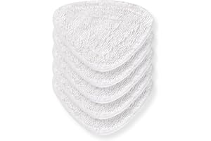 BONBELONG 5Pack Dampfreiniger Ersatzbezüge Kompatibel with vileda, Steam Ersatzbezug Kompatibel with vileda Superfine Faser Tücher Langlebig und Perfekte Passform Waschbar, Wiederverwendbar (Weiß)
