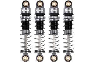 INJORA RC Shocks 39mm - Oil Damper Aluminum Threaded Shock AbsorberUpgrade Parts for Axial 1/24 RC Crawler Car SCX24 Gladiator Deadbolt C10 JLU B17,Grey