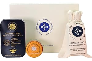 THE EDINBURGH NATURAL SKINCARE COMPANY LTD. Luxury Skincare Gift Set | Luxury No. 1 Hand Cream Bar, Scented Soap, Moisturising Lip Balm | 100% Natural & Handmade in Scotland | Nourishing Gifts for Women & Men | Ideal for Birthdays & Self-Care
