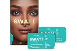 ‎SWATI Jade (Grün) - 1 Monate Kontaktlinsen Farbig - SWATI Cosmetics Natürlich Aussehende Kontaktlinsen