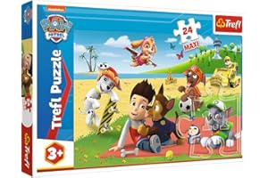 Trefl - PAW Patrol, Zabawa na kocu - Puzzle 24 Maxi - 24 Duże Elementy, Kolorowe Puzzle z Bohaterami Bajki, Psi Patrol, Kreatywna Rozrywka, Zabawa dla Dzieci od 3 lat