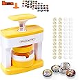 Button Maker Machine 55mm, Badge Machine with Circle Cutter, Button Badge Maker Machine with 48pcs Button Parts, DIY Round Pin Maker Kit for Kids