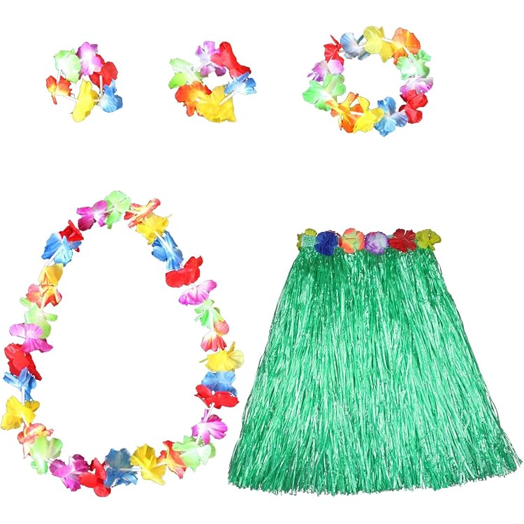 12-teiliges Hawaii-Blumenketten-Set Mit Stirnbändern & Armbändern – Bunte Luau-Party-Deko Für Strand, Geburtstag & Mehr