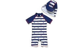 BONVERANO Bañador de una Pieza para bebé recién Nacido, Mangas largas, protección UV 50+, bañador con Cremallera