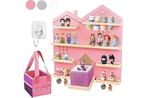 Givilio Großes Tonie-Regal für Toniebox – Charater-Aufbewahrung für all Ihr Tonie-Zubehör, Tonie-Regale für Tonie-Figuren, präsentieren Sie Ihre Puppen, Tonie-Wandhalter, Tonie-Regal, magnetisch, Rosa