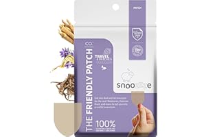 THE FRIENDLY PATCH CO. Sleep Patches, The Friendly Patch Snooze Sleep Aid Patch, Natural Sleep Patches with Melatonin, Valerian Root, Ashwagandha & Magnesium Sleeping Patches, Travel Essentials