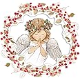Marie Curie Charity Angel Berry Wreath Christmas Cards Pack of 10 With Envelopes
