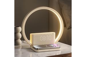 ‎BLONBAR blonbar Lichtwecker Touch Dimmbar mit 3 Helligkeitsstufen,Nachttischlampe mit 10W Wireless Charger,Tischlampen,Beruhigender Klang, Tageslichtwecker,Einschlafhilfe Babys & Erwachsene für Schlafzimmer