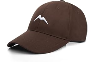 Momoshe Cap Herren Sommer Damen 100% Baumwoll Kappe Verstellbar Atmungsaktiv Einheitsgröße Baseball Bergspitzen Stickerei Sport