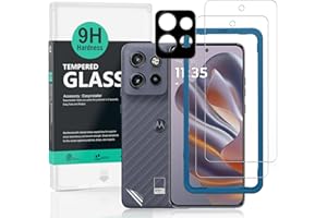 Ibywind do Motorola Edge 50 Neo 5G ochraniacz ekranu 6,36",2-pakowy szkło hartowane o twardości 9H,z 1 osłoną obiektywu aparatu,1 tylną folią z włókna węglowego,łatwy w montażu