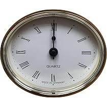 Large Oval Caravan & Motorhome Clock - White Dial With Arabic Numerals & Silver Bezel (Model LOV)