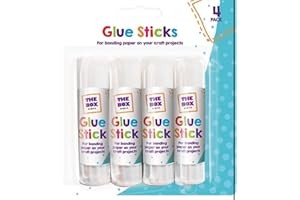 PRISTINE ENTERPRISE Glue Sticks contains 4 sticks of 15g that are perfect for bonding paper and cardboard. Kids friendly safe and non toxic Art and craft supply Each stick of glue is saf"