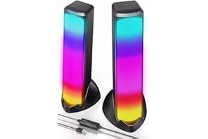 OFFSIR Computer Speakers, RGB PC Speakers, Gaming Speakers with Full Screen LED Breathing Light, 2.0 Channel Stereo Sound Desktop Speakers, USB Powered Speaker for Computer Desktop PC Laptop Monitor