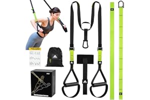 Flintronic Sling Trainer Set, Suspension Trainer System, Suspension Trainer Home Gym Equipment with Adjustable Door Anchor, Professional Gym Fitness Training Straps for Indoor & Outdoor