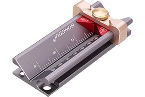 CDIYTOOL Misuratore di profondità, multifunzione in lega di alluminio con anelli limitati strumento di assistenza punta di trapano angolare, calibro 3 in 1 posizionatore da tavolo per la lavorazione del legno